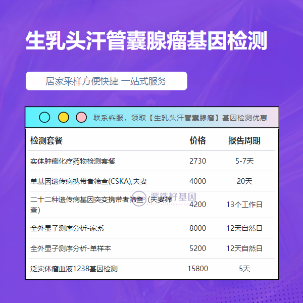 梧州基因检测生乳头汗管囊腺瘤结果一般多久出来（附2025年2月机构电话）